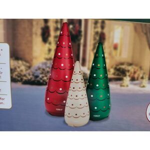 FUNBOY Inflatable Holiday Tree Cones – 3-Pack Indoor/Outdoor Decor Blow Up